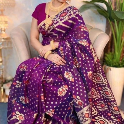 Virul Jamdani Saree with Blause pcs