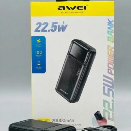 AWEI PA92 20000mAh 22.5W Fast Charging Power Bank with Digital Display